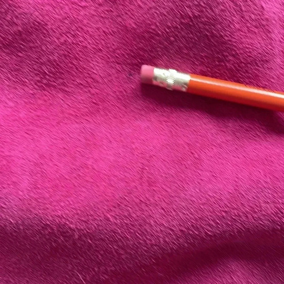 Vintage suede pink Barbie core mini skirt - Picture 7 of 8